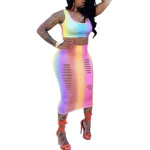 Two piece women skirt set